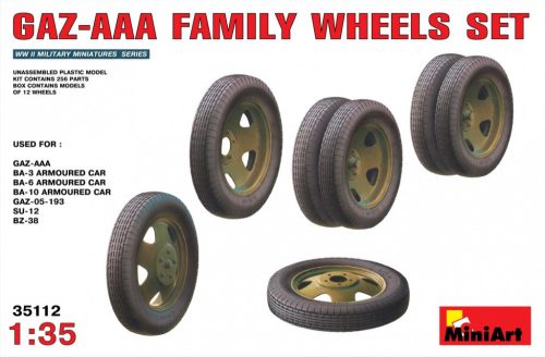 MiniArt 35112 GAZ – AAA Family Wheels set (1/35) Kerék makett