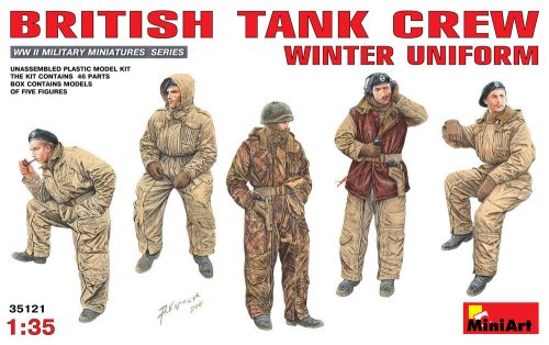 MiniArt 35121 British Tank Crew (Winter Uniform) (1/35) Katonai figura makett