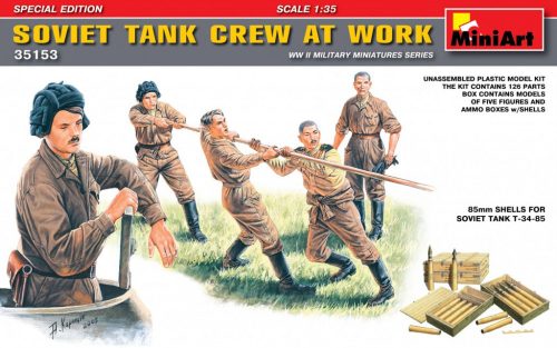 MiniArt 35153 Soviet Tank Crew at Work Special Edition (1/35) Katonai figura makett