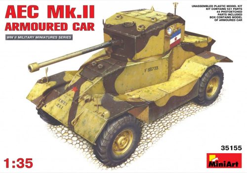 MiniArt 35155 AEC Mk 2 Armoured Car (1/35) Harcjármű makett