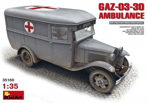 MiniArt 35160 GAZ-03-30 Ambulance (1/35) Teherautó makett