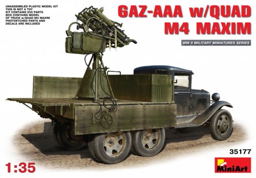 MiniArt 35177 GAZ-AAA w/Quad M-4 Maxim (1/35) Teherautó makett