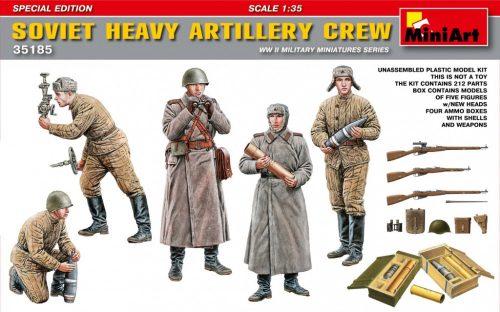 MiniArt 35185 Soviet Heavy Artillery Crew.Special Edition (1/35) Katonai figura makett