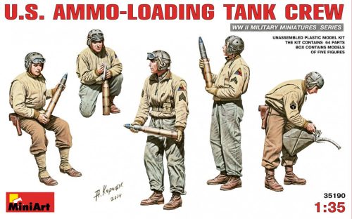 MiniArt 35190 U.S. Ammo-Loading Tank Crew (1/35) Katonai figura makett