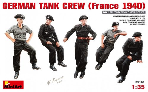 MiniArt 35191 German Tank Crew (France 1940) (1/35) Katonai figura makett