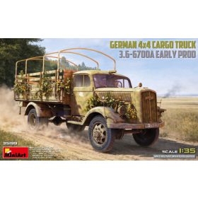  MiniArt 35199 German 4x4 Cargo Truck 3.6-6700A Early Prod (1/35) harcjármű makett