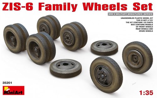 MiniArt 35201 ZIS-6 Family Wheels Set (1/35) Kerék makett