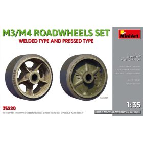   MiniArt 35220 M3/M4 ROADWHEELS SET WELDEDTYPE AND PRESSED TYPE (1/35) Lánctalp makett