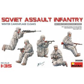   MiniArt 35226 Soviet Assault Infantry (Winter Camouflage Cloaks) (1/35) Katonai figura makett