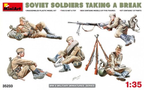 MiniArt 35233 Soviet Soldiers Taking a Break (1/35) Katonai figura makett