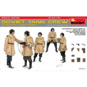   MiniArt 35244 Soviet Tank Crew (Winter Uniforms) Special Edition (1/35) Katonai figura makett