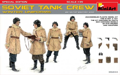 MiniArt 35244 Soviet Tank Crew (Winter Uniforms) Special Edition (1/35) Katonai figura makett