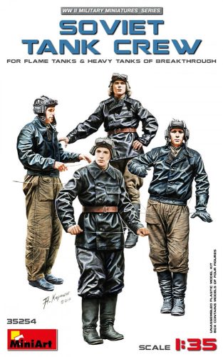 MiniArt 35254 Soviet Tank Crew (for Flame Tanks & Heavy Tanks of Breakthrough) (1/35) Katonai figura makett