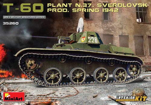 MiniArt 35260 T-60 Plant No. 37 Sverdlovsk Prod. Spring 1942 Interior Kit (1/35) Harcjármű makett