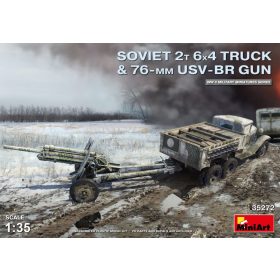   MiniArt 35272 Soviet 2t 6x4 Truck with 76 mm USV-BR Gun (1/35) Löveg makett