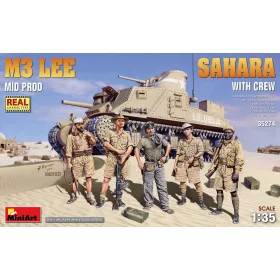   MiniArt 35274 M3 Lee Mid Prod. Sahara w/Crew (1/35) Katonai figura makett