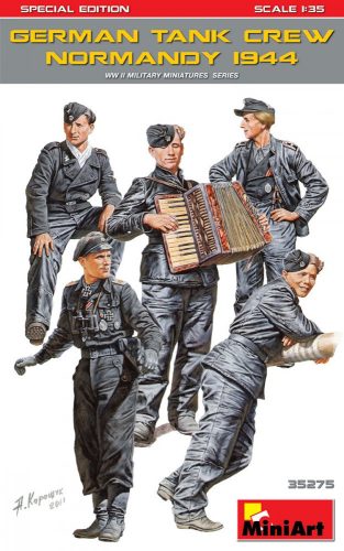 MiniArt 35275 German Tank Crew (Normandy 1944) Special Edition (1/35) Katonai figura makett