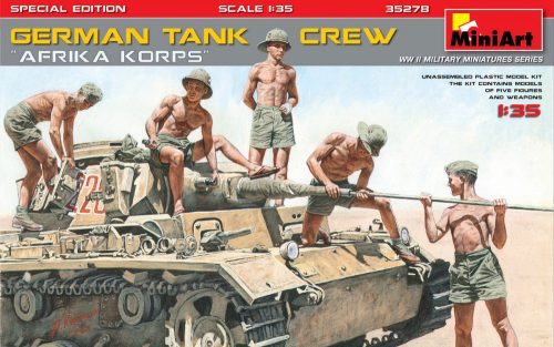 MiniArt 35278 German Tank Crew Afrika Korps Special Edition (1/35) Katonai figura makett