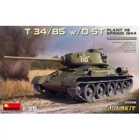   MiniArt 35290 T-34/85 w/D-5T. PLANT 112. SPRING 1944. INTERIOR KIT (1/35) Harcjármű makett