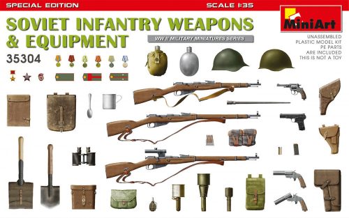 MiniArt 35304 Soviet Infantry Weapons and Equipment Special Edition (1/35) Fegyver makett