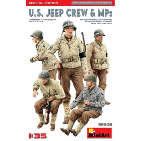   MiniArt 35308 U.S. Jeep Crew & MPs. Special Edition (1/35) Katonai figura makett