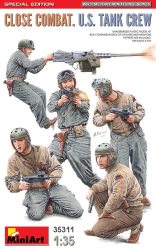 MiniArt 35311 Close Combat. U.S. Tank Crew. Special Edition (1/35) Katonai figura makett