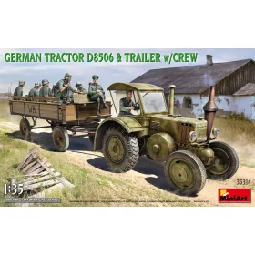   MiniArt 35314 German Tractor D8506 With Trailer & Crew (1/35) Traktor makett