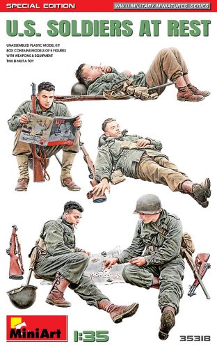 MiniArt 35318 U.S. Soldiers at Rest. Special Edition (1/35) Katonai figura makett