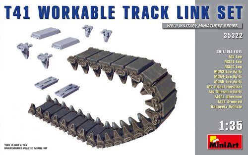 MiniArt 35322 T41 workable track link set (1/35) Lánctalp makett