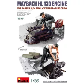   MiniArt 35331 Maybach HL 120 Engine for Panzer III/IV Family w/Repair Crew (1/35) Katonai figura makett