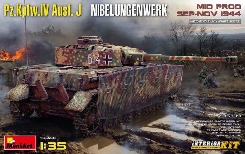 MiniArt 35339 Pz.Kpfw.Iv Ausf. J Nibelungenwerk. Mid Prod. (Sep-Nov 1944) Interior Kit (1/35) Harcjármű makett