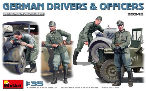 MiniArt 35345 German Drivers & Officers (1/35) Katonai figura makett