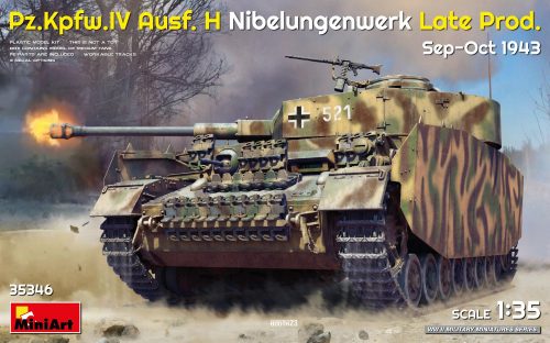 MiniArt 35346 Pz.Kpfw.IV Ausf. H Nibelungenwerk Late Prod. (Sep-Oct 1943) (1/35) Harcjármű makett