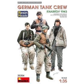   MiniArt 35354 German Tank Crew.Kharkov 1943. Resin Heads (1/35) Katonai figura makett