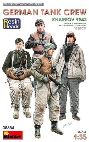 MiniArt 35354 German Tank Crew.Kharkov 1943. Resin Heads (1/35) Katonai figura makett