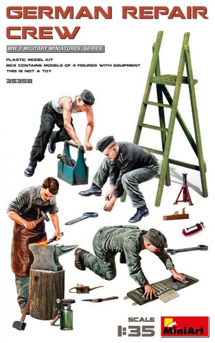 MiniArt 35358 German Repair Crew (1/35) Katonai figura makett