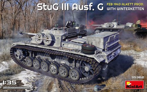 MiniArt 35362 StuG III Ausf. G Feb 1943 Alkett Prod. with Winterketten (1/35) Harcjármű makett