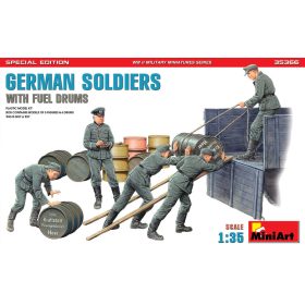   MiniArt 35366 German Soldiers w/ Fuel Drums. Special Edition (35041 & 35597 6 drums) (1/35) Katonai figura makett