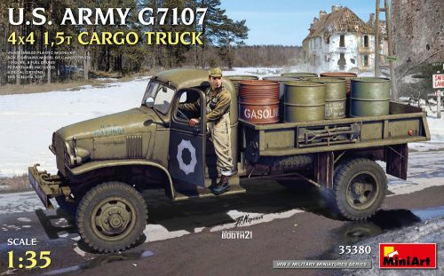 MiniArt 35380 U.S. Army G7107 4X4 1,5T Cargo Truck (1/35) Teherautó makett