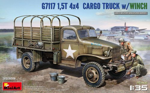 MiniArt 35389 1,5t 4x4 G7117 Cargo Truck w/Winch (1/35) Teherautó makett