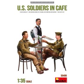   MiniArt 35406 U.S. Soldiers in Cafe (1/35) Katonai figura makett