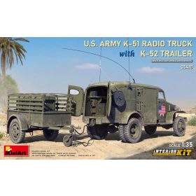   MiniArt 35418 US Army K-51 Radio Truck w/K-52 Trailer. Interior Kit (1/35) Teherautó makett