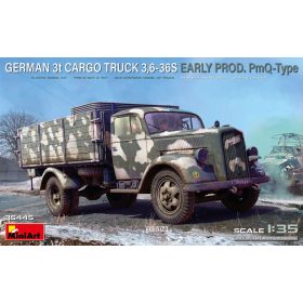   MiniArt 35445 German 3t Cargo Truck 3,6-36S Early Prod. PmQ-Type (1/35) Teherautó makett