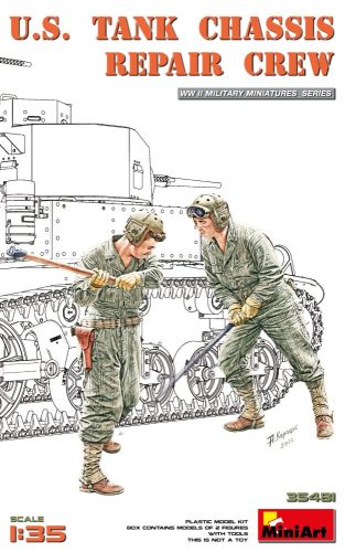 MiniArt 35481 U.S. Tank Chassis Repair Crew (1/35) Katonai figura makett