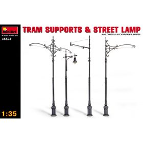  MiniArt 35523 Tram Supports and Street Lamps (1/35) Villanyoszlop makett