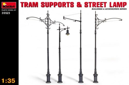 MiniArt 35523 Tram Supports and Street Lamps (1/35) Villanyoszlop makett