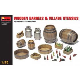   MiniArt 35550 Wooden Barrels & Village Utensils (1/35) Hordó makett