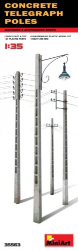 MiniArt 35563 Concrete Telegraph Poles (1/35) Sorompó makett