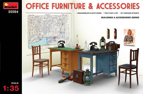 MiniArt 35564 Office Furniture & Accessories (1/35) Bútor makett