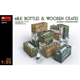   MiniArt 35573 Milk Bottles & Wooden Crates (1/35) Láda makett